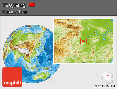 Physical Location Map of Taojiang