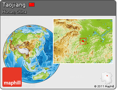 Physical Location Map of Taojiang