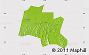 Physical Map of Taojiang, cropped outside
