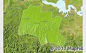Physical Map of Taojiang, satellite outside