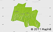 Physical Map of Taojiang, single color outside
