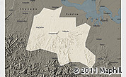 Shaded Relief Map of Taojiang, darken