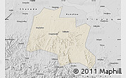 Shaded Relief Map of Taojiang, desaturated