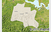 Shaded Relief Map of Taojiang, satellite outside