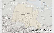Shaded Relief Map of Taojiang, semi-desaturated