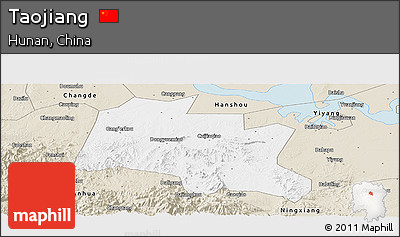 Classic Style Panoramic Map of Taojiang