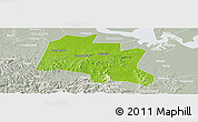 Physical Panoramic Map of Taojiang, lighten, semi-desaturated