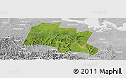 Satellite Panoramic Map of Taojiang, lighten, desaturated