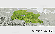Satellite Panoramic Map of Taojiang, lighten, semi-desaturated