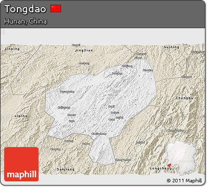 Classic Style 3D Map of Tongdao