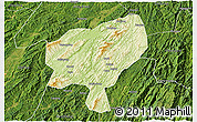 Physical 3D Map of Tongdao, satellite outside
