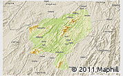 Physical 3D Map of Tongdao, shaded relief outside