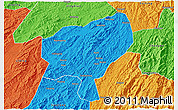 Political 3D Map of Tongdao