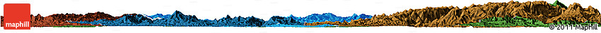 Political Horizon Map of Tongdao, darken
