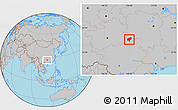 Gray Location Map of Tongdao