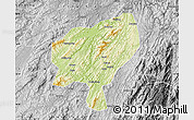 Physical Map of Tongdao, desaturated