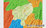 Physical Map of Tongdao, political outside