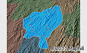 Political Map of Tongdao, darken, semi-desaturated