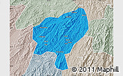 Political Map of Tongdao, lighten, semi-desaturated