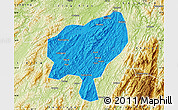 Political Map of Tongdao, physical outside