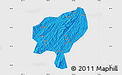 Political Map of Tongdao, single color outside