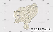 Shaded Relief Map of Tongdao, cropped outside