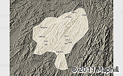 Shaded Relief Map of Tongdao, darken