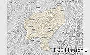 Shaded Relief Map of Tongdao, desaturated