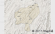 Shaded Relief Map of Tongdao, lighten