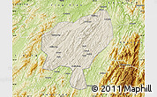 Shaded Relief Map of Tongdao, physical outside