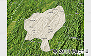 Shaded Relief Map of Tongdao, satellite outside