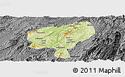 Physical Panoramic Map of Tongdao, darken, desaturated