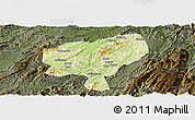 Physical Panoramic Map of Tongdao, darken
