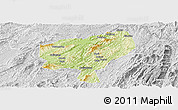 Physical Panoramic Map of Tongdao, lighten, desaturated