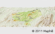 Physical Panoramic Map of Tongdao, lighten