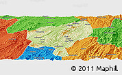 Physical Panoramic Map of Tongdao, political outside