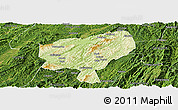 Physical Panoramic Map of Tongdao, satellite outside