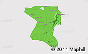 Political 3D Map of Wangcheng, cropped outside