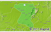 Political 3D Map of Wangcheng, physical outside