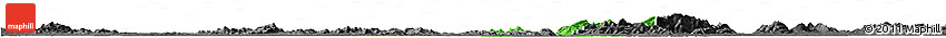 Political Horizon Map of Wangcheng, darken, desaturated