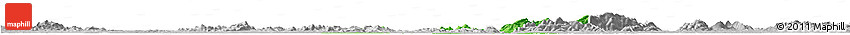 Political Horizon Map of Wangcheng, lighten, desaturated