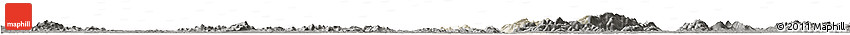 Shaded Relief Horizon Map of Wangcheng, darken, semi-desaturated