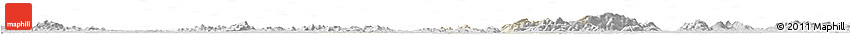 Shaded Relief Horizon Map of Wangcheng, desaturated