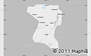 Gray Map of Wangcheng, single color outside