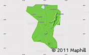 Political Map of Wangcheng, cropped outside