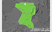 Political Map of Wangcheng, darken, desaturated