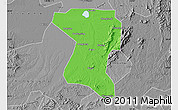 Political Map of Wangcheng, desaturated