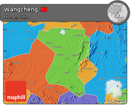 Political Map of Wangcheng
