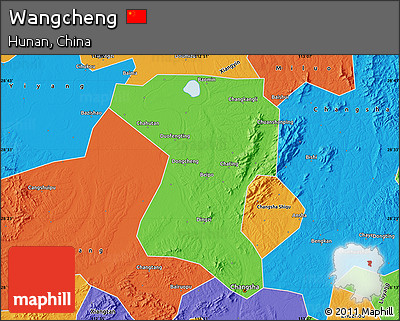 Political Map of Wangcheng