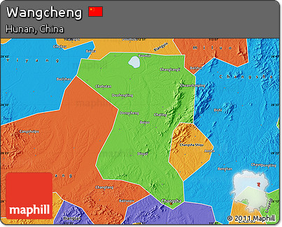 Political Map of Wangcheng